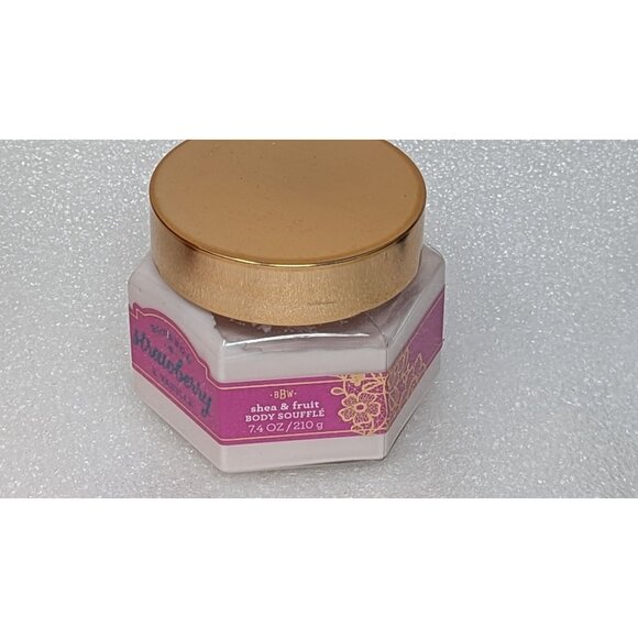 Bath & Body Works Shea & Fruit Body Soufflé Bourbon Strawberry Vanilla - 7.4 Oz - Picture 2 of 2